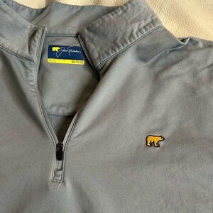 Jack Nicklaus Golden Bear quarter-zip golf pullover in gray, Men's Size XXL